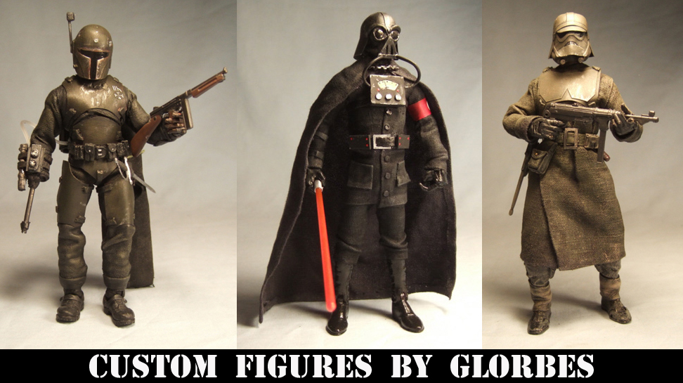 Boba Fett, Darth Vader, and Stormtrooper (Star Wars 1942) (by Glorbes)